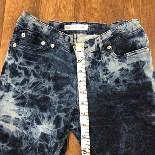 Levi's 710 Super Skinny Acid Wash Tie Dye Girls Sz 16 Reg Jeans Casual Everyday - Picture 7 of 12