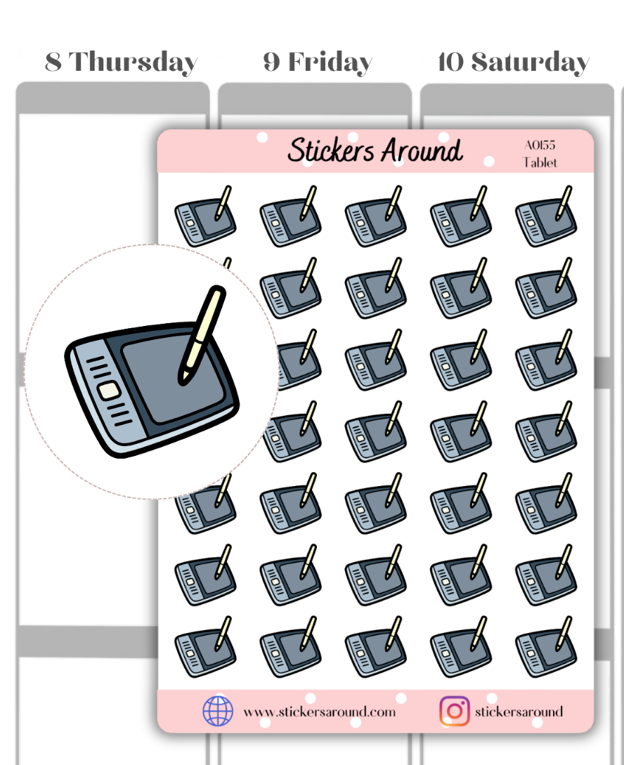 Tablet Icon Planner Sticker, Calendar & Bullet Journal Sticker-image