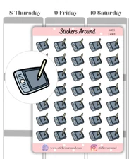Tablet Icon Planner Sticker, Calendar & Bullet Journal Sticker