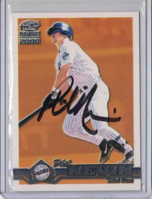 SIGNED 2000 Phil Nevin Pacific Paramount #206 Card Autographed San Diego Padres