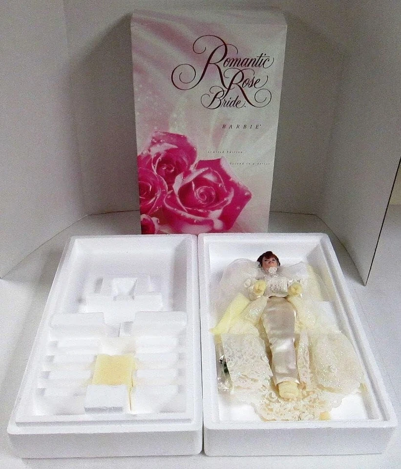 Muñeca Barbie Novia Rosa Romántica Vintage Edición Limitada 1995 Mattel 17643 Nueva Foto 3 de 3