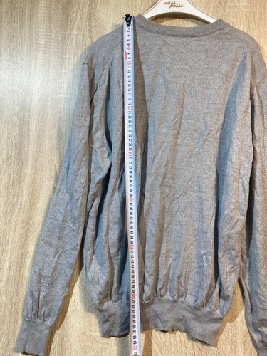 Suéter Hugo Boss para hombre, gris, 100 % lana, talla L - Imagen 8 de 9