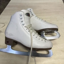 RIEDELL Women's White Leather Boot Figure Ice Skates, Model 117 Size 5