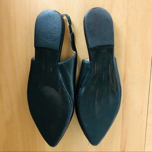 Steve Madden Girard Black Leather Slingback Flats Size 9 - Picture 7 of 7
