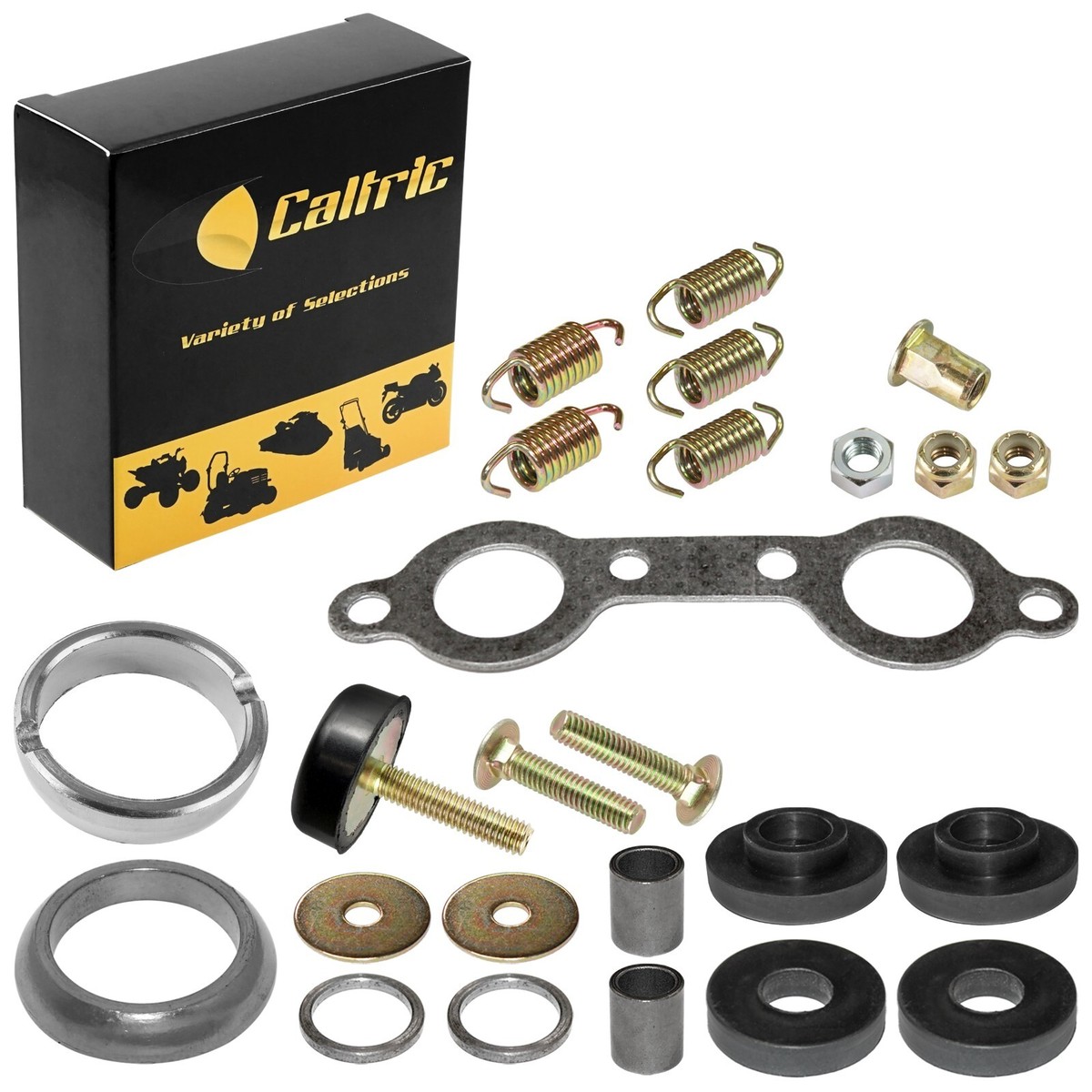 Exhaust Muffler Gasket Kit For 2007 Polaris Sportsman 800 EFI ATV - 25-Piece Set, Includes All Pictured Parts 3 thumbnail image