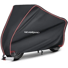 NEVERLAND Motorcycle Cover Waterproof Reflective Strips Snow Rain Storage XXL1x