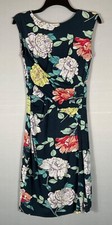 Kut From The Kloth Dress Women 4 Blue Floral Fit & Flare Sleeveless Pullover USA