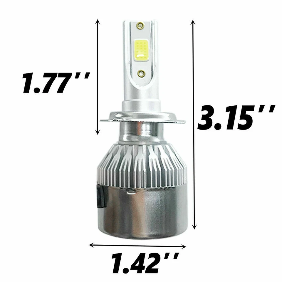 Bombillas de faros LED H7 6000K blancas haz alto/bajo para VW Passat Jetta Golf Tiguan Foto 2 de 4