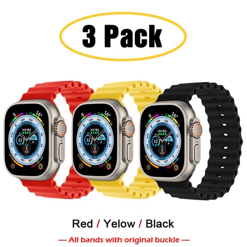3 PACK Ocean Band Strap for Apple Watch 9 8 7 6 5 4 SE Ultra 2 40/44/41/45/49mm - Picture 14 of 35
