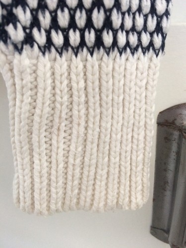 THEORY Honeycomb Knit Sweater Jumper White & Dark Navy XS Cotton & Cashmere mix - Picture 16 of 24