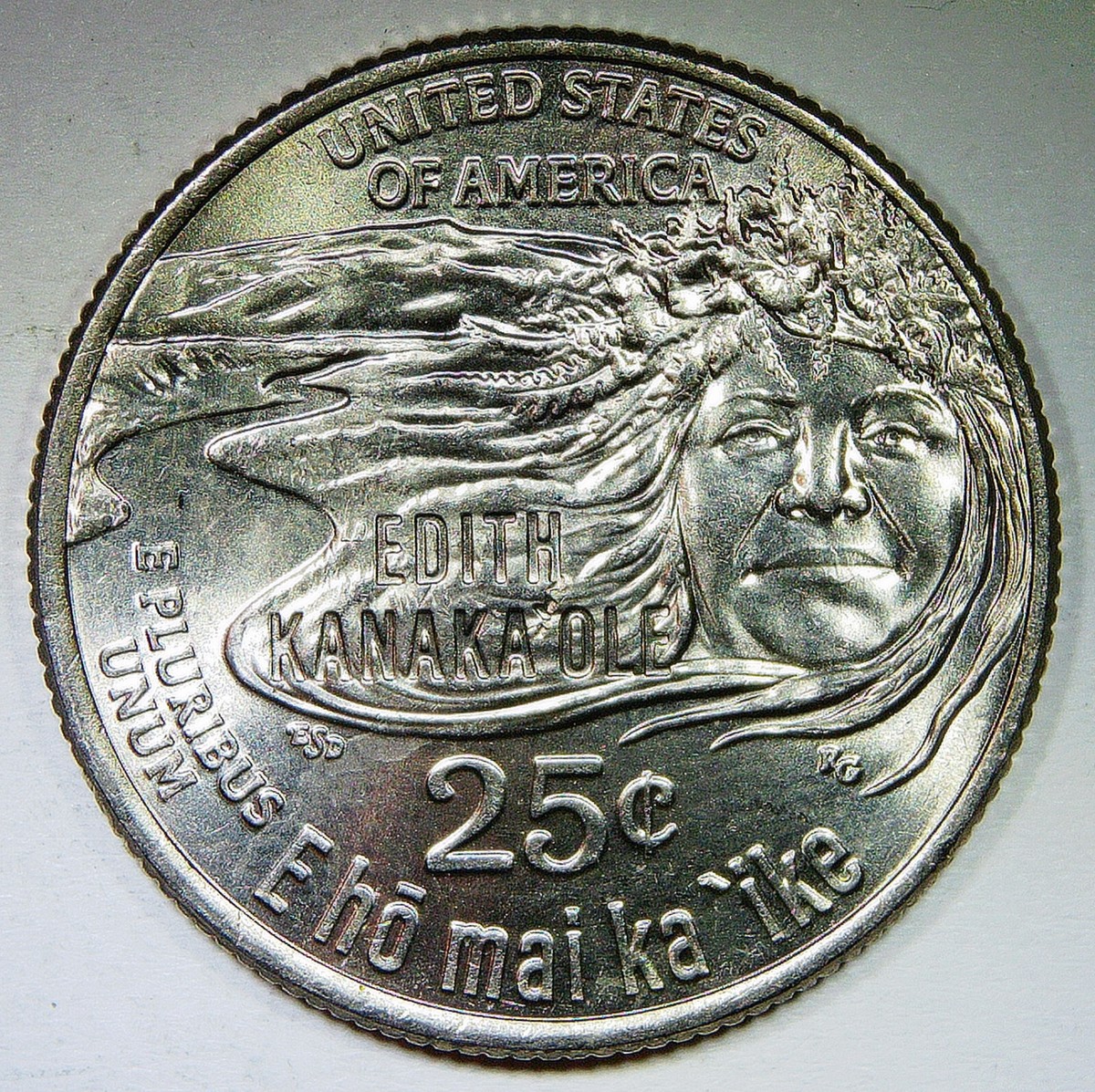 2023 P Edith Kanaka'ole quarter die chip on the nose error 2023 P Edith Kanaka'ole quarter die chip on the nose error