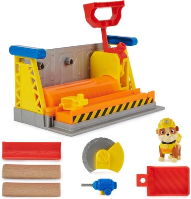 Rubble S Workshop Playset, Construction Toys with Kinetic Build-It Sand & Rubb