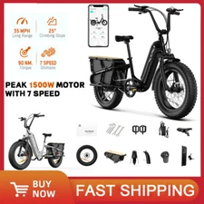 Electric Bike for Adults Peak 1500W Fast Cargo E-bikes Commute Mountain E-Bike🚲
