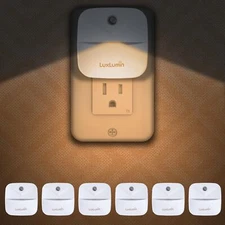 LED Night Light, Lights Plug into Wall with Non-dimmable-6 packs, Warm White 