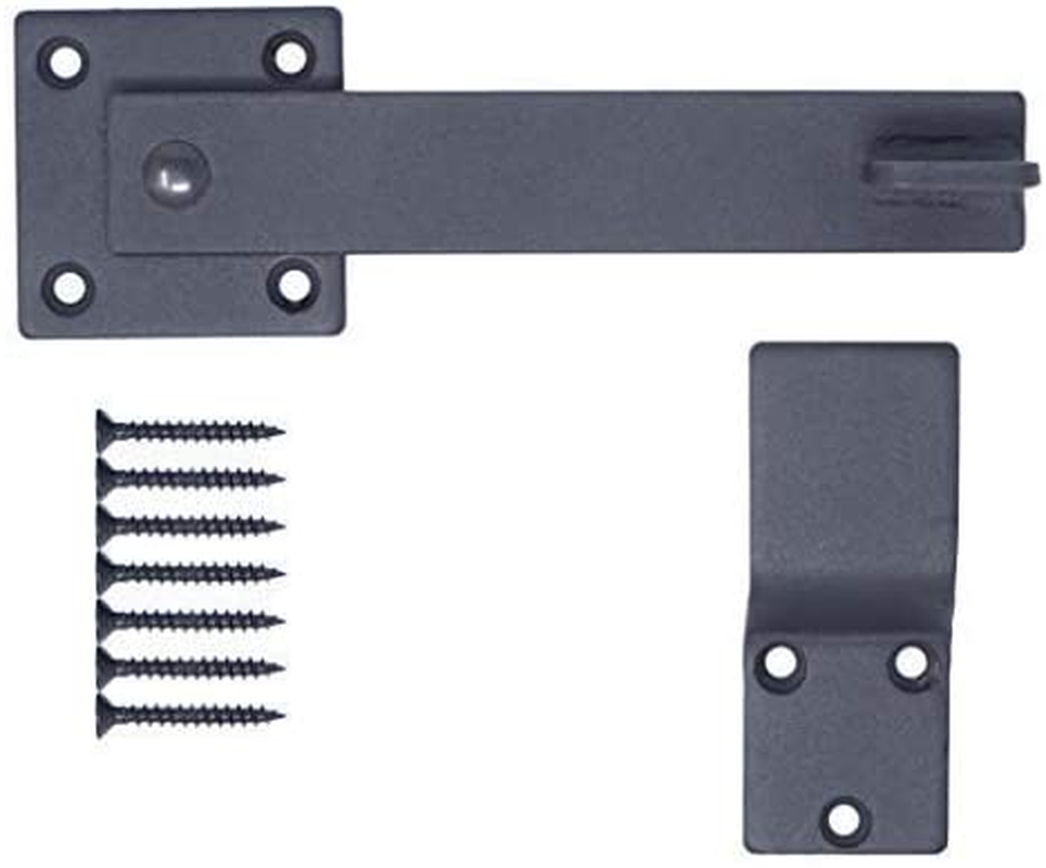 5.5" Black Barn Door Hardware Farm Gate Latch 744759506184 eBay