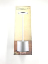 2 Cordless LED Table Lamp Rechargeable Desk Lamp Bedroom Coffee Table -Gray-NEW
