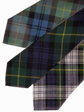 Tartan Tie Clan Gordon or Pocket Square Scottish Wool Plaid