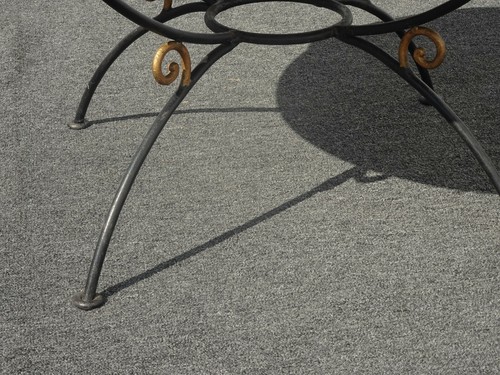 Vintage Spanish Style Wrought Iron w White & Gray Marble Top Coffee Table - Picture 10 of 12
