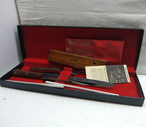 Hoffritz Cutlery Germany Stainless Carving Set Knife Fork Honing Storage Box - Picture 3 of 12