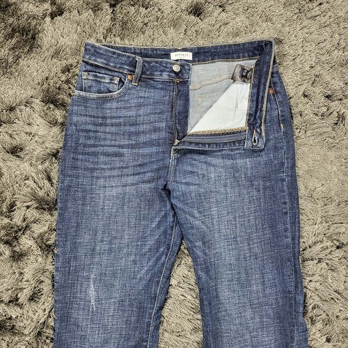 Artemis Vintage Jeans Damen 9 x 28 blau Baumwolle Stretch Denim Reißverschluss Hosenschlitz distressed - Bild 12 von 22