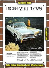 Metal Sign - 1968 Chrysler 300 Convertible - 10x14 Inches