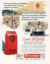 1957 Firestone: Sunshine Vitamin Is Natures Way Vintage Print Ad