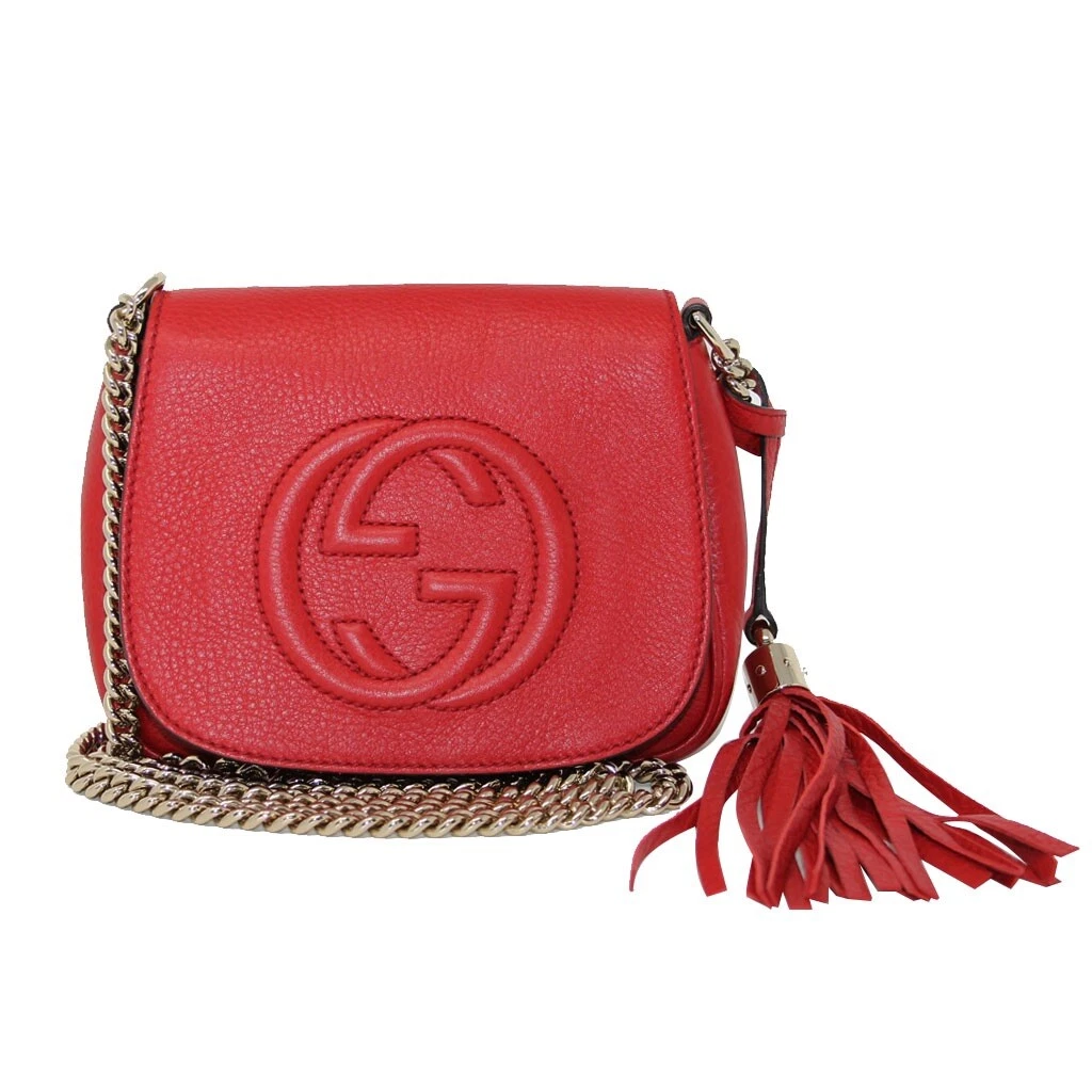 Gucci Pebbled Calfskin Medium Soho Flap Crossbody Hot Pink - A World Of  Goods For You, LLC