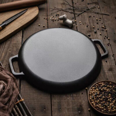 NEW 14 Inch Cast Iron Pizza Pan Skillet Cooking Baking Grilling High  Quality
