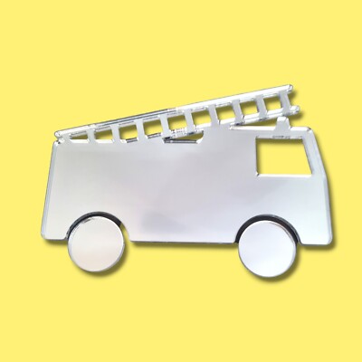 Fire Engine Mirrors Fire Engine Shaped Acrylic Mirrors - Various Sizes | eBay UK
