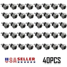 40x DC Power Supply Jack Socket Female Panel Mount Connector 3-Pin 5.5 x 2.1mm