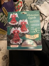 Vintage The Beadery Christmas Victorian Angels Ornament Kit Holly NEW 1992 Craft