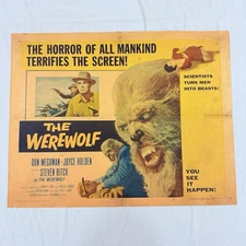 1956 The Werewolf Original 22x28 Movie Poster Don Megowan Horror Monster