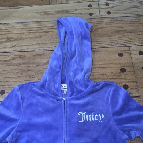 Juicy Couture Velour Tracksuit Jacket Hazy Violet Hoodie Basic Women's XS NWT - Picture 3 of 8