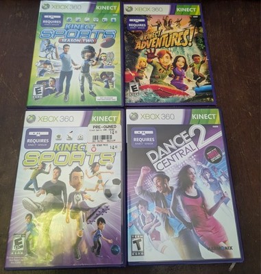XBOX 360 Kinect Lot Of 4 Games Working Pre-owned Condition - See Photos