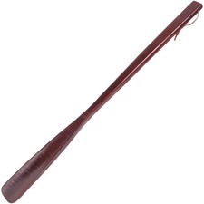 Long Handled Wooden Shoe Horn 21" for Seniors, Women, Men, and Pregnancy - Red