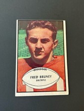 1953 Bowman Football #43 Fred Bruney EX Cleveland Browns Rookie