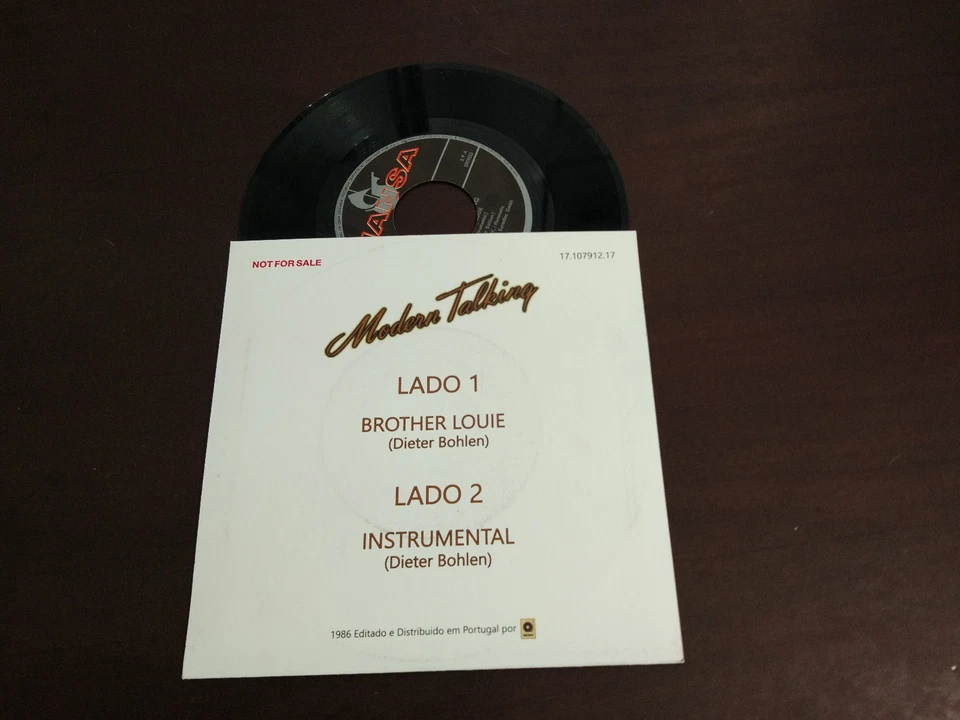 MODERN TALKING *BROTHER LOUIE* 7'' 1986 PORTUGUESE EDITION RARE EXC - Image 2 of 2