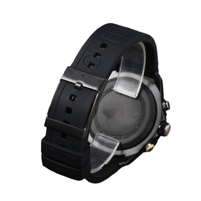 Men's Quartz Watch 6 Hands Silicone Strap Multi-function Water Resistant UK New