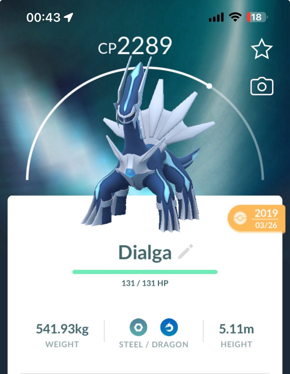 Dialga 2018 2019 Pokemon GUARANTEED LUCKY Gen4Go Pokémon Read Des
