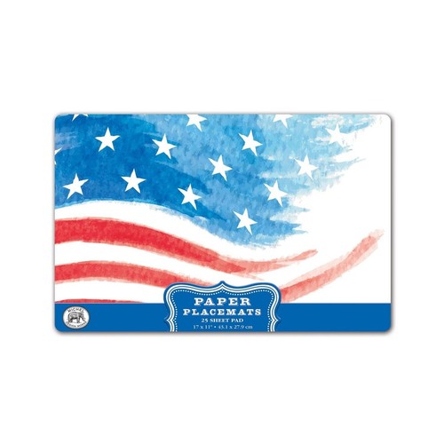 Michel Design Works Abreißpapier 25 Blatt Tischset Block - rot weiß blaue Flagge - Bild 1 von 1