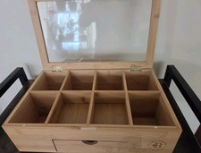 Organizador de bolsas de té de bambú colección Bambusi con cajón y múltiples compartimentos