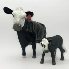 Little Buster Toys 1:16 Black White Face Cow-Calf Farm Animal Set New With Tags