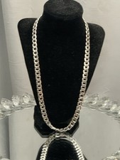Men's Flat Miami Cuban Link Chain Real S925 Sterling Silver 26 Inch 8mm