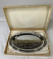 Irvinware Set of 4 Silverplate Small Serving Trays