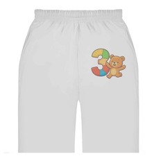 'Number 3 Birthday Bear' Adult Sweatpants / Joggers (JO057913)