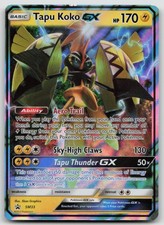 tapu koko gx pokemon card value - Koko-GX - 135/145 - Full Art Ultra Rare This is of the Full Art Ultra Rare rarity. Pokemon SV04: Paradox Rift Tapu