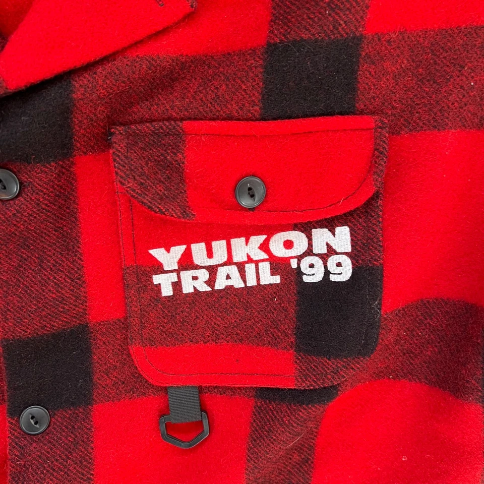 100% Laine Wool Jacket Plaid Yukon Trail Fulda 3XL XXXL Hiking Fulda Shacket - Image 2 of 4