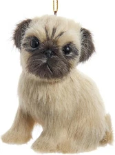 Furry Dogs Christmas Ornament by Kurt Adler #2242--3" by 4"--Pug