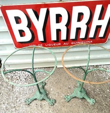 2 pieds de table bistrot art nouveau