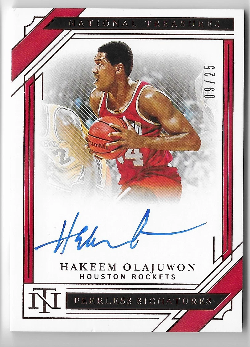Hakeem Olajuwon Houston Rockets Basketball Autographed Sports